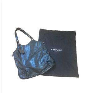 YSL Tribute/Metropolis Bag Black Patent Hobo Larger Size